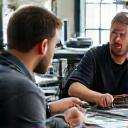 コンサルテーション中の二人の人物